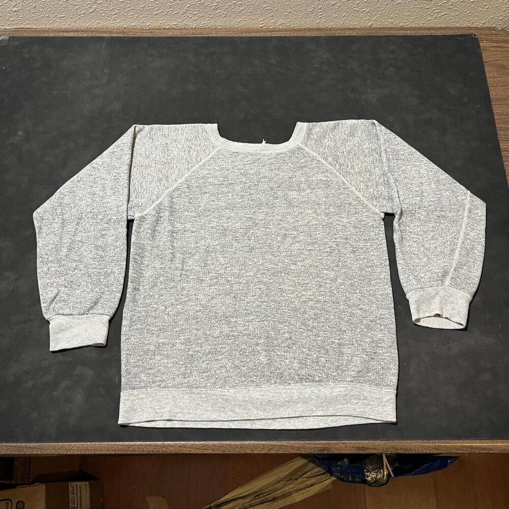 Vintage Mickey Mouse Sweatshirt Flocked 1960s Raglan Disney Tropix Togs Crewneck - Picture 9 of 9
